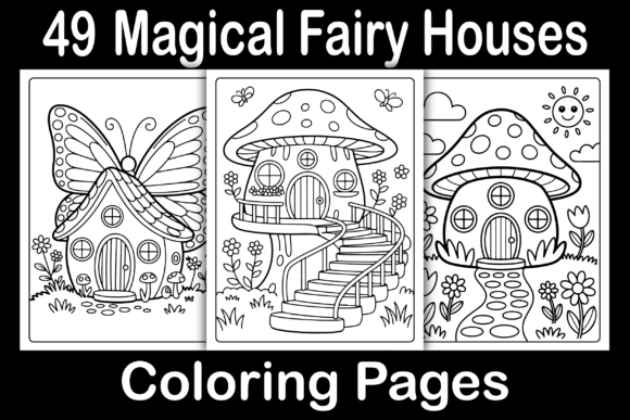 Download Magical Fairy Houses Coloring Pages - Coloring page Collection