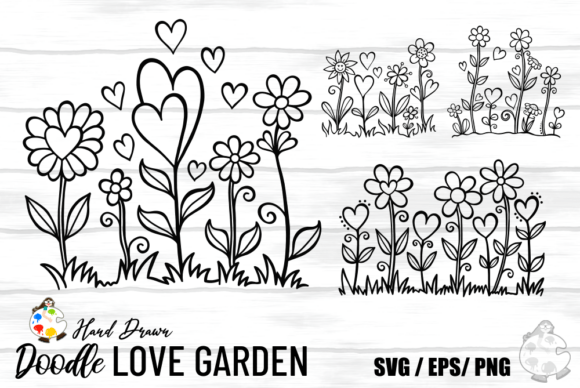 Download Hand Drawn Doodle Love Garden SVG - Garden Collection