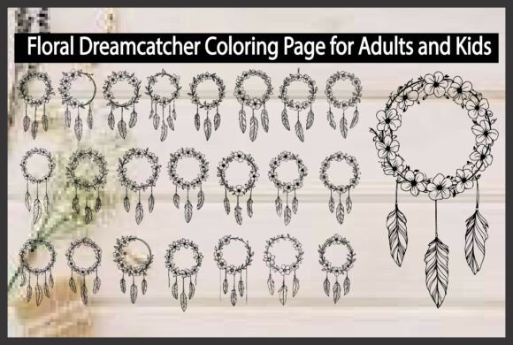 Download Floral Dreamcatcher Coloring Page - Coloring page Collection