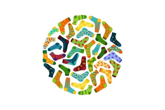 Download Circular Pattern with Different Socks Ve - Circular Collection