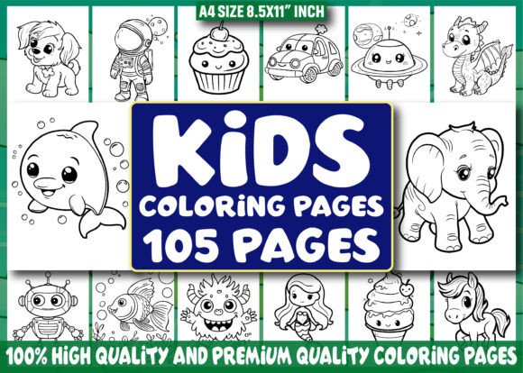 Download 105 Kids Coloring Pages for Kids - KDP - Coloring page Collection