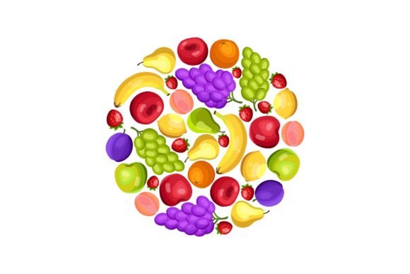 Download Circular Pattern with Different Fruits V - Circular Collection