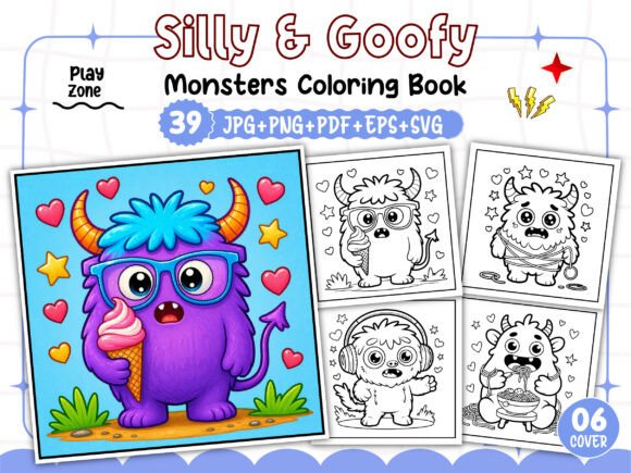 Download Silly &amp; Goofy Monsters Coloring Pages - Coloring page Collection