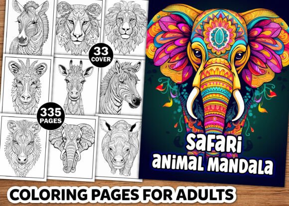 Download Safari Animal Mandala Coloring Pages - Coloring page Collection