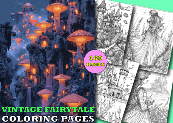 Download Vintage Fairytale Adult Coloring Pages 2 - Coloring page Collection