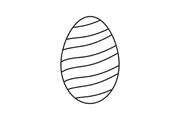 Download Easter Icon Egg Circular Pattern Outline - Circular Collection